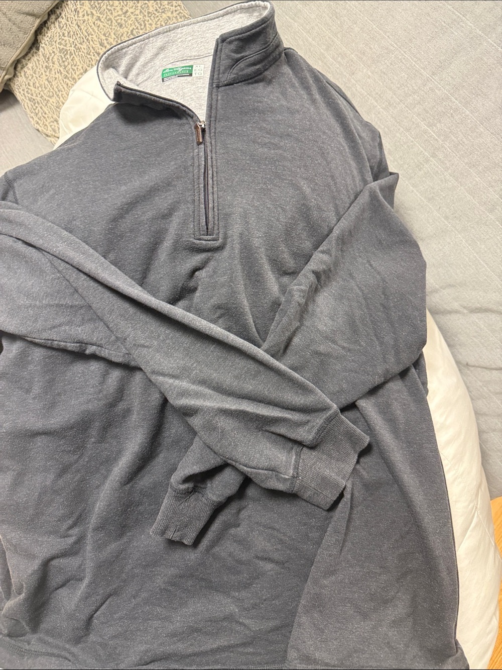 Men's Charcoal Half-Zip Pullover Sweatshirt